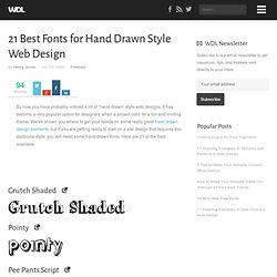 21 Best Fonts for Hand Drawn Style Web Design