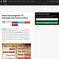 Fonts Extravaganza: 76 Fantastic Free Fonts of 2013