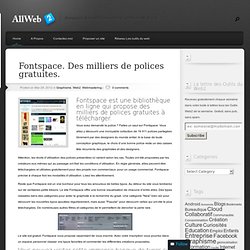 Fontspace. Des milliers de polices gratuites