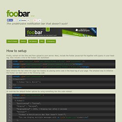 foobar - a notification bar that doesn't suck!