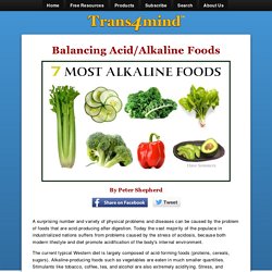 Food pH List - Balancing Acid/Alkaline Foods
