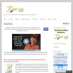 Daniel Fast Food List « The Daniel Fast