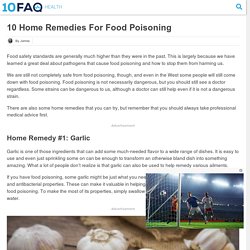 Food Poisoning: 10 Home Remedies For Food Poisoning