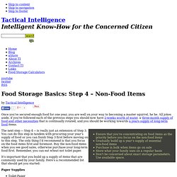 Food Storage Basics: Step 4 – Non-Food Items
