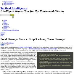 Food Storage Basics: Step 3 – Long Term Storage
