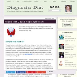 Foods that Cause Hypothyroidism - Diagnosis:Diet