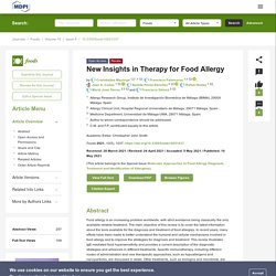 FOODS 10/05/21 New Insights in Therapy for Food Allergy