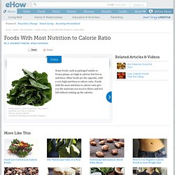 Foods With Most Nutrition to Calorie Ratio