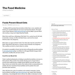 Foods Prevent Blood Clots