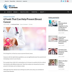 6 Foods That Can Help Prevent Breast Cancer
