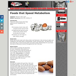 Foods that Speed Metabolism
