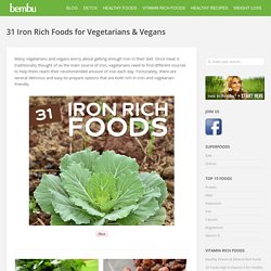 31 Iron Rich Foods for Vegetarians & Vegans