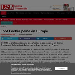 Foot Locker peine en Europe