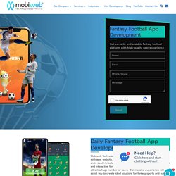 Fantasy Football App Development I Fantasy Football Software Development