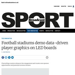 Football stadiums demo data-driven player graphics on LED boards