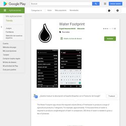 Water Footprint - Aplicaciones en Google Play