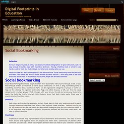 Digital Footprints in Education » Social Bookmarking