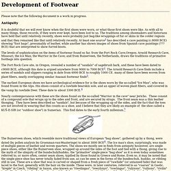 Footwear of the Middle Ages - Development of Footwear