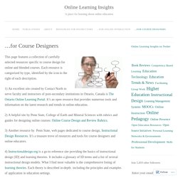 …for Course Designers