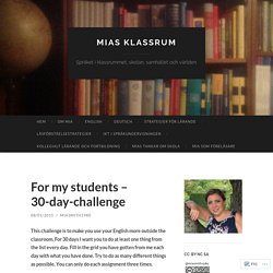 For my students – 30-day-challenge