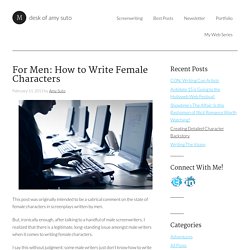 For Men: How to Write Female Characters