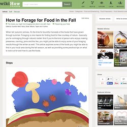 How to Forage for Food in the Fall