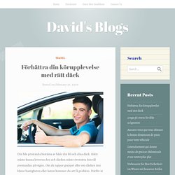 Förbättra din körupplevelse med rätt däck – David's Blogs