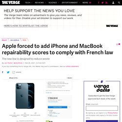 Apple forced to add iPhone and MacBook repairability scores to comply with French law