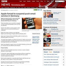 Apple forced to suspend push email service in Germany