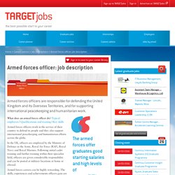 Armed forces officer: job description
