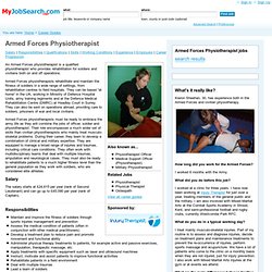 Armed Forces Physiotherapist Career Guide - Defence Jobs