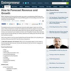 How to Forecast Revenue and Growth