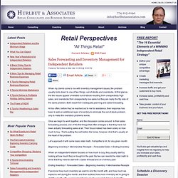 Sales Forecasting and Inventory Management for Independent Retailers