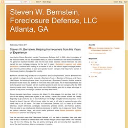 Steven W. Bernstein, Helping Homeowners from His Years of Experience