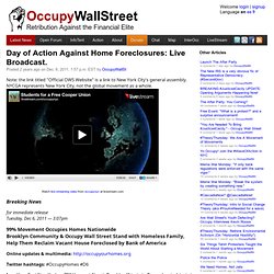 Day of Action Against Home Foreclosures: Live Broadcast.