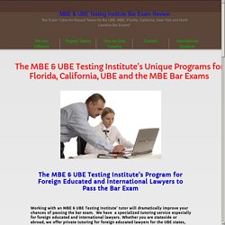 Foreign Student Bar Exam Help Florida