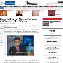 China Soft-Power Watch: the Yang Rui 'Foreign Bitch' Factor - James Fallows - International
