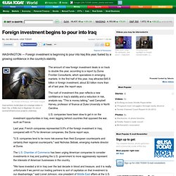 Foreign investment begins to pour into Iraq