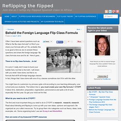 The foreign language flip class formula