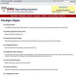 Foreign Signs