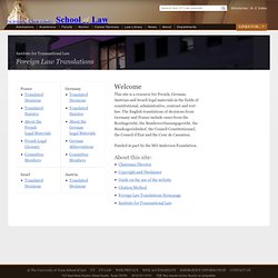 Foreign Law Translations - Homepage