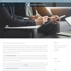 Forensic Accountancy Reports