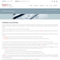 Forensic Accounting Services