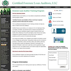 Forensic Loan Auditor Certification Training by Forensic Audit Experts [CFLA]