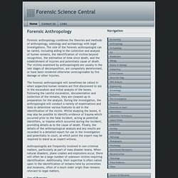 Forensic Science Central – Forensic Anthropology
