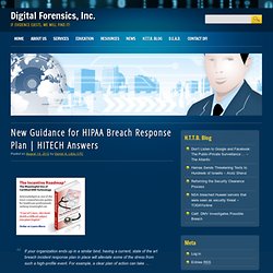 New Guidance for HIPAA Breach Response Plan
