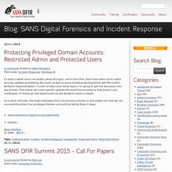 Blog @sansforensics