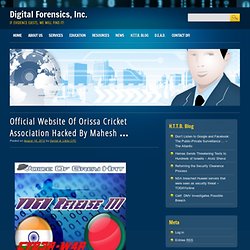 Official Website Of Orissa Cricket Association Hacked By Mahesh …