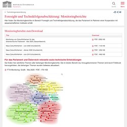 Foresight und Technikfolgenabschätzung: Monitoring­berichte - Österreich