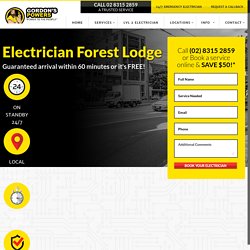 Forest Lodge Electrician – Emergency & Level 2 Electrician - Gordon Powers